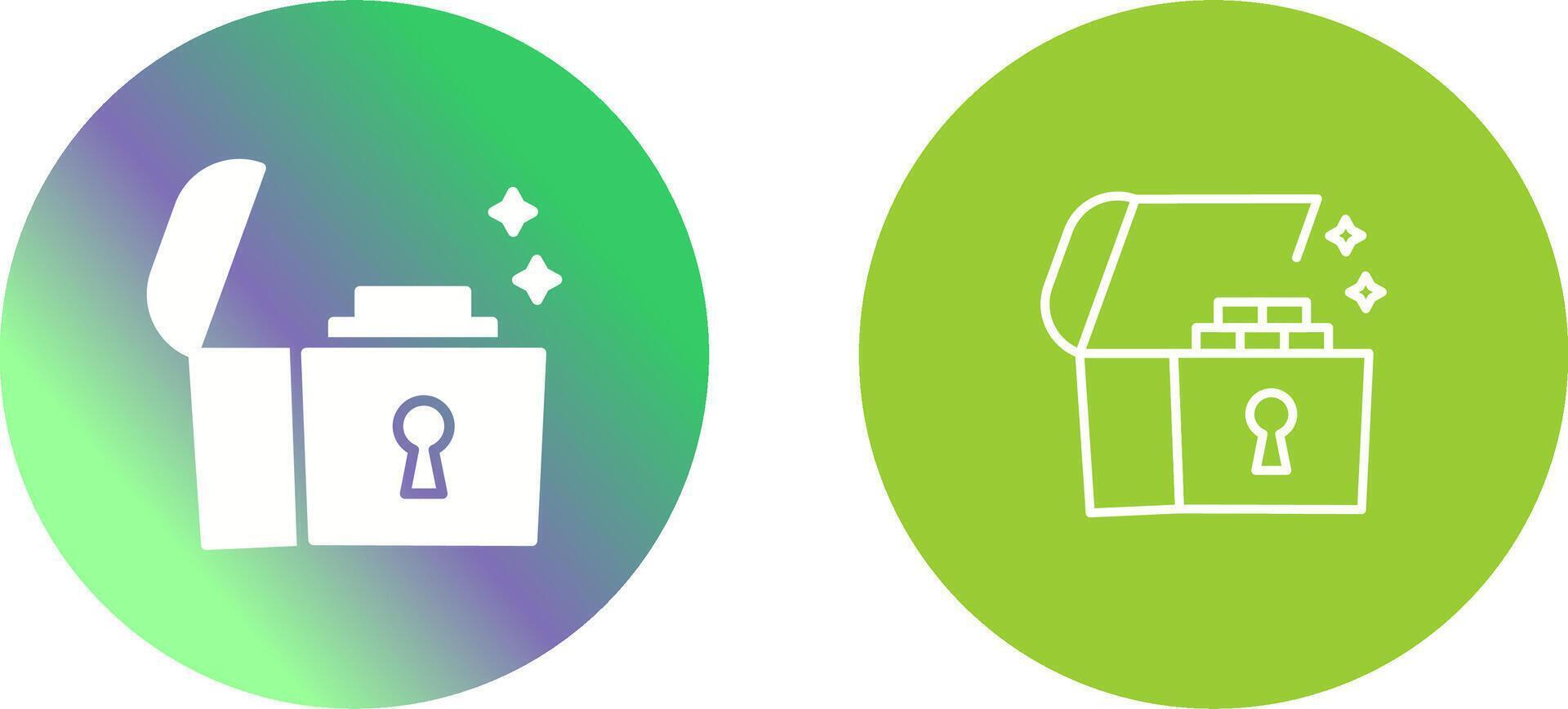 Open Treasure Box Icon Design vector