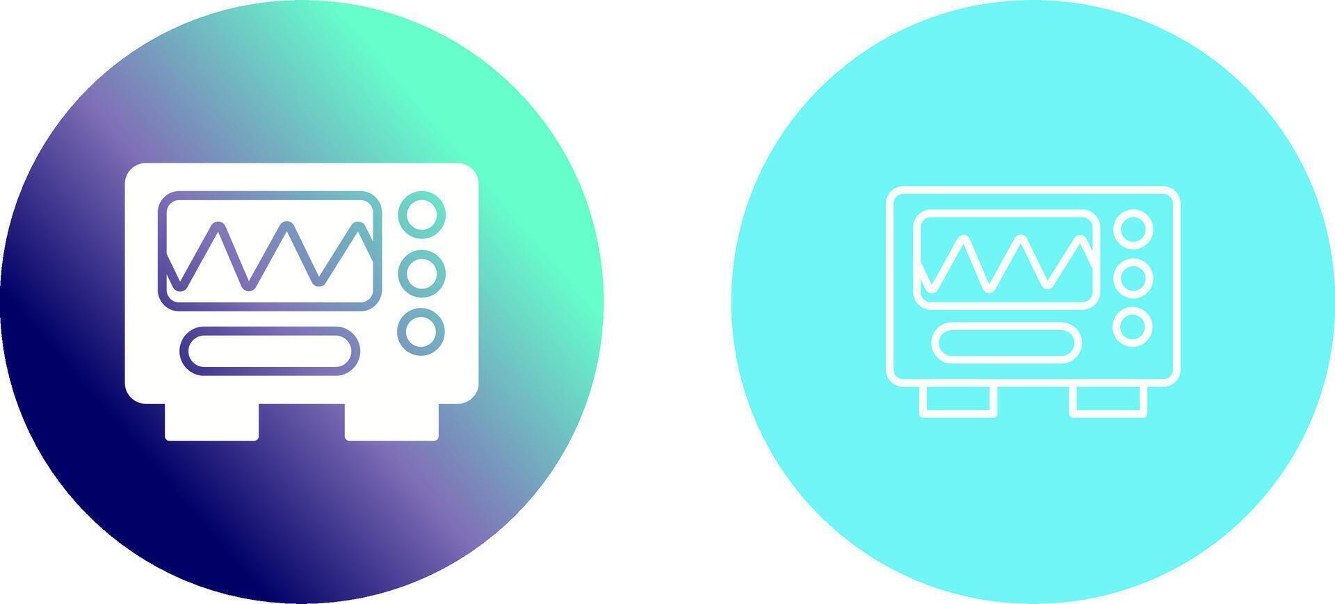 Oscilloscope Icon Design vector