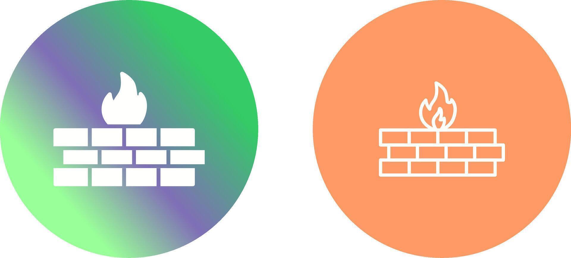 Firewall Icon Design vector