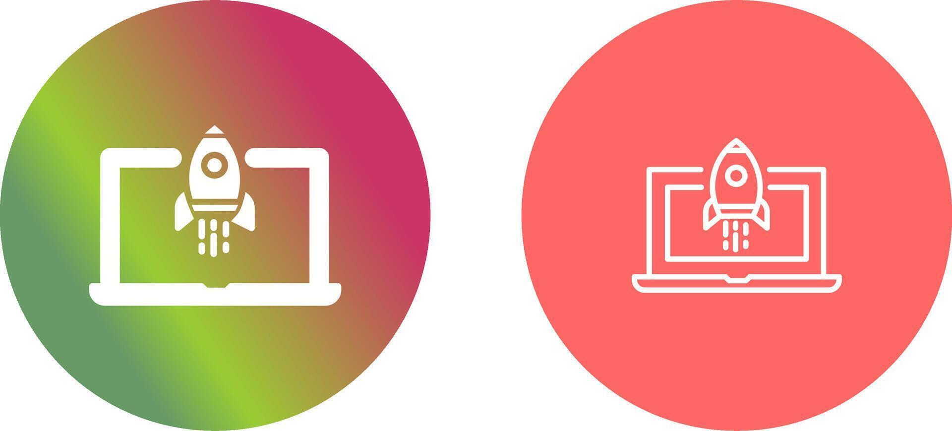 Laptop Startup Icon Design vector
