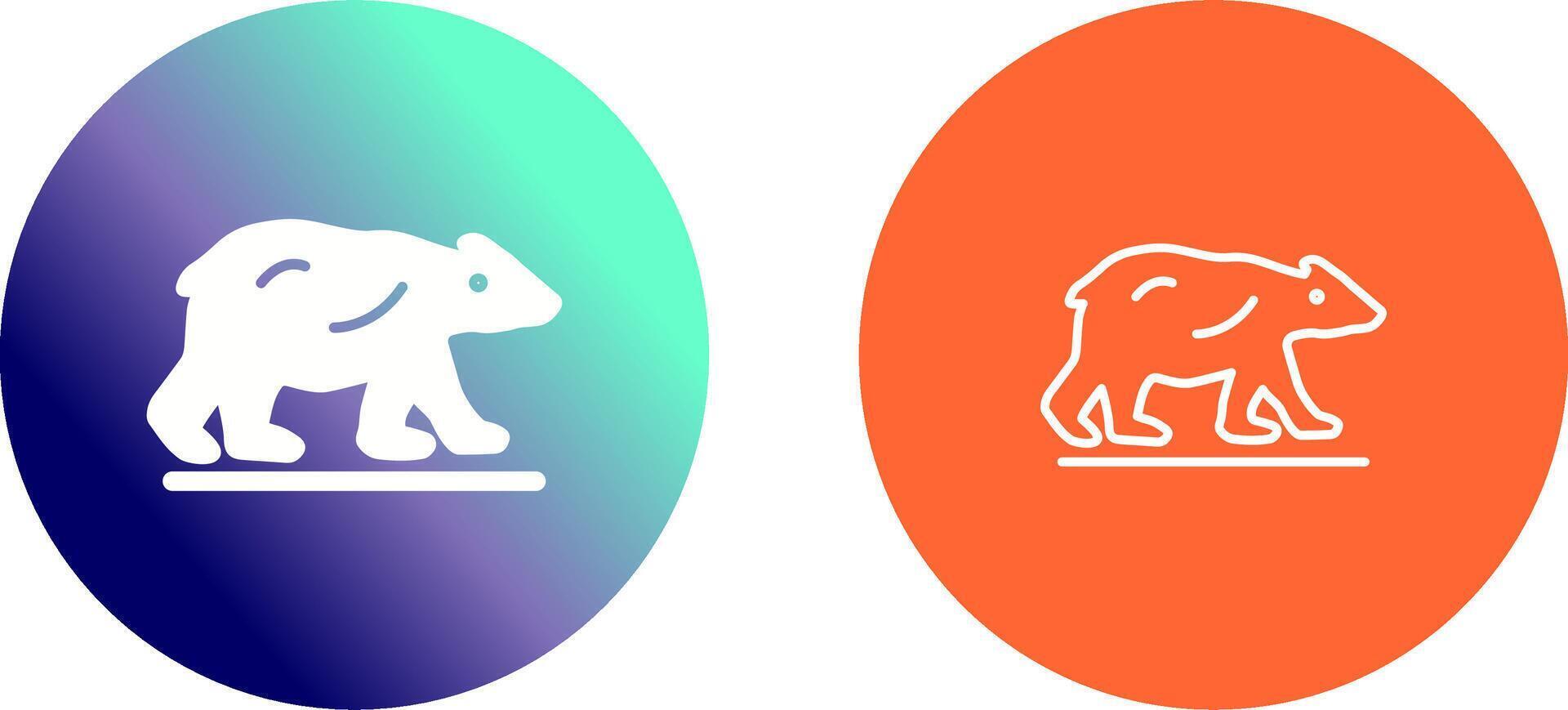 Polar Bear Icon Design vector