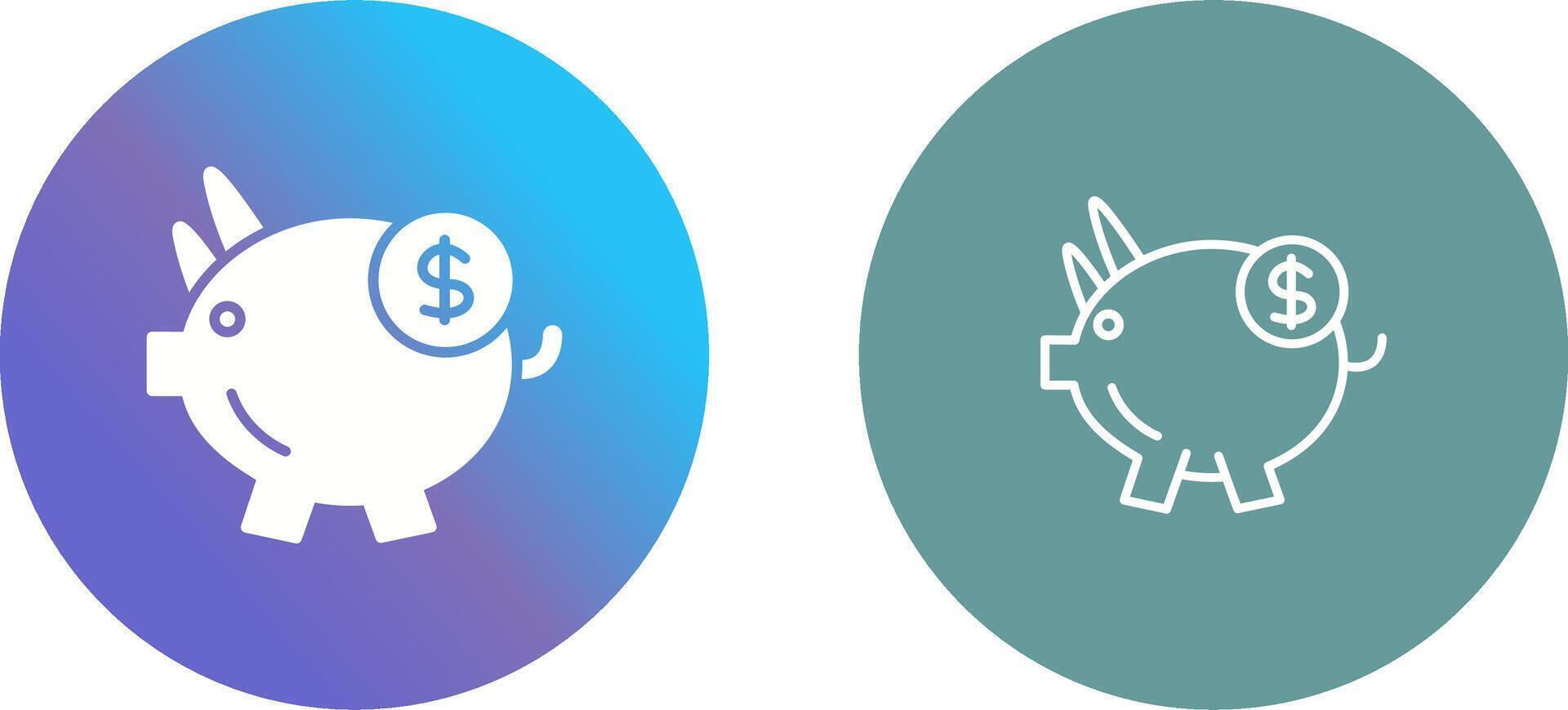 Piggy Saving Icon Design vector