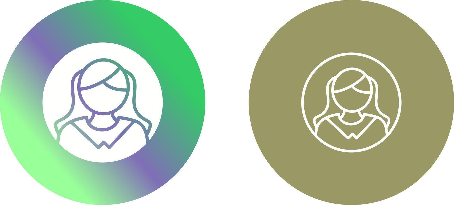 Female Profile Icon Design vector