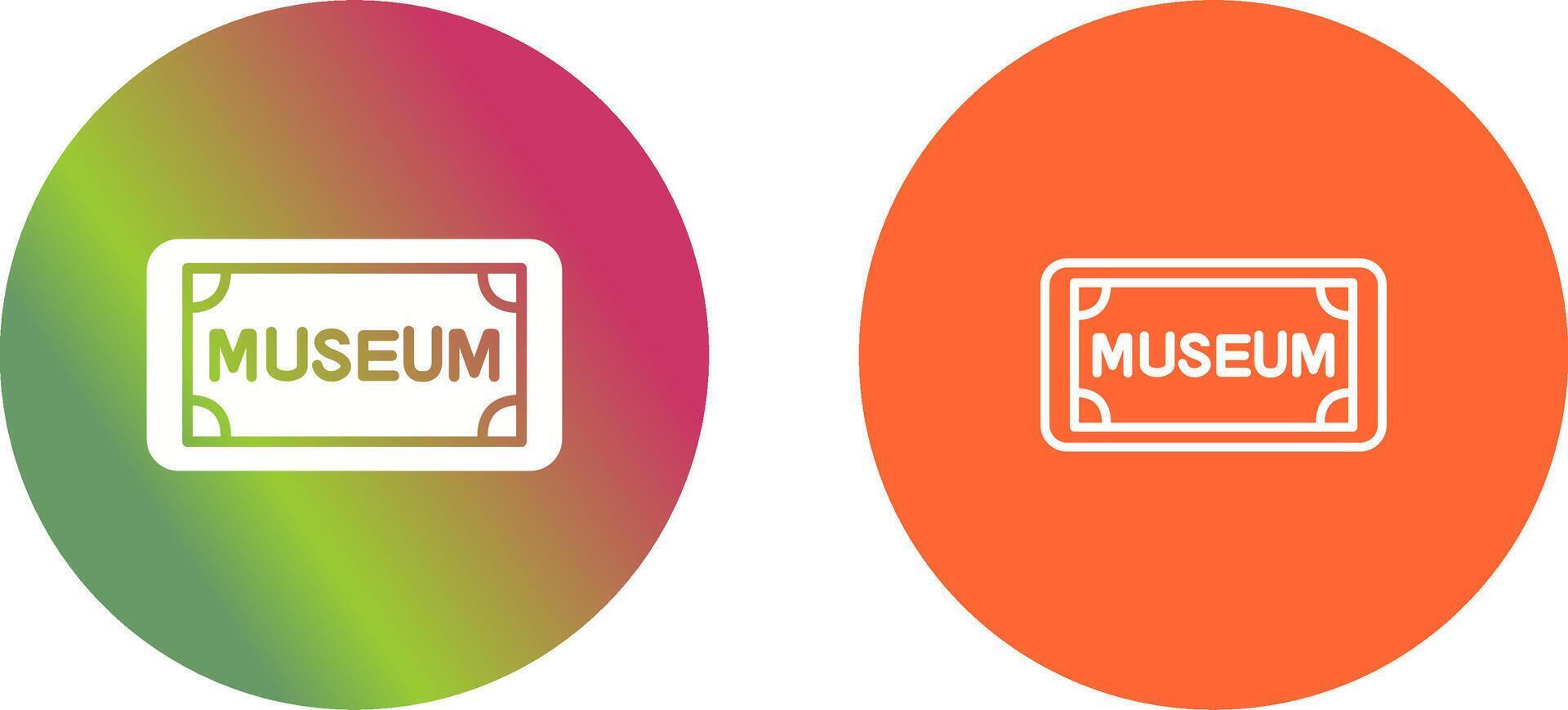 Museum Tag Icon Design vector