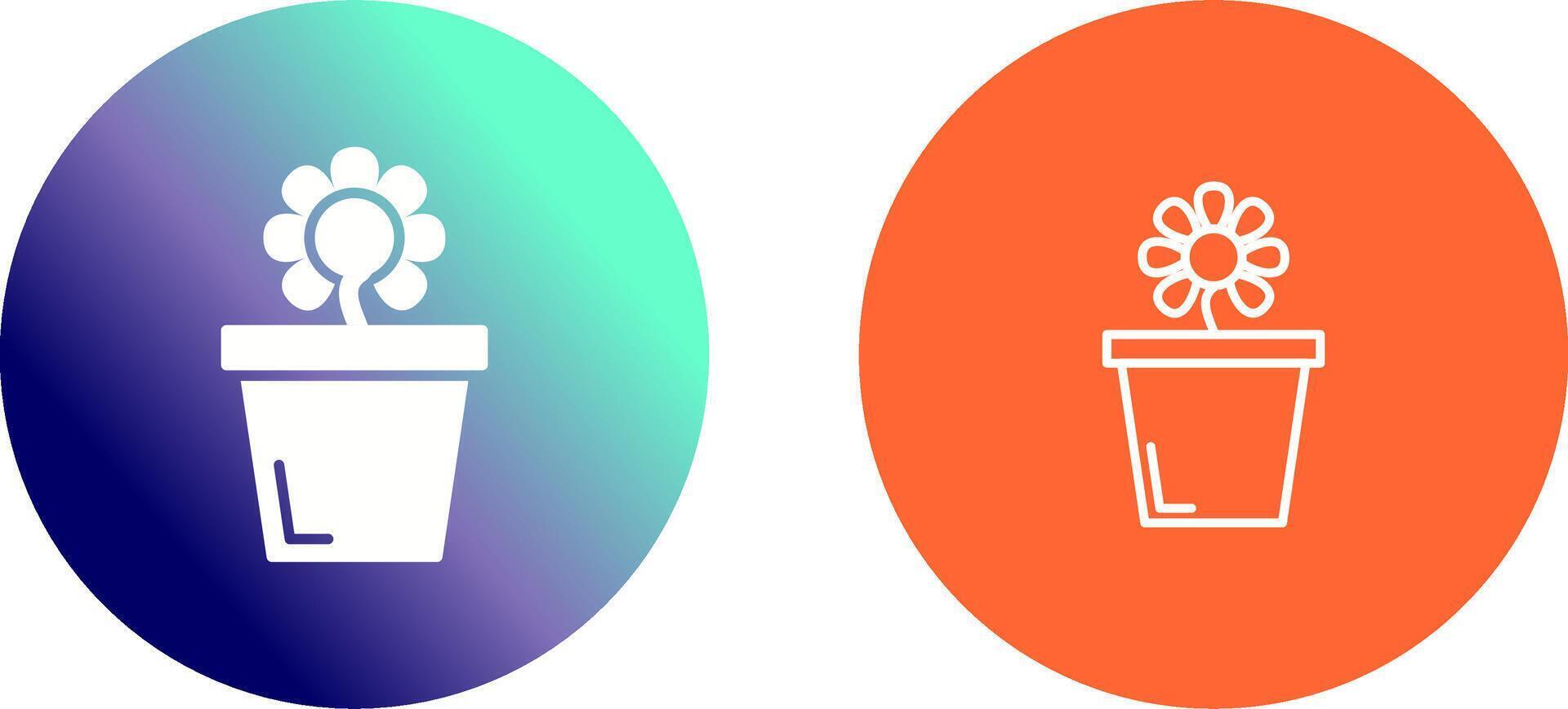 Flower Pot Icon Design vector