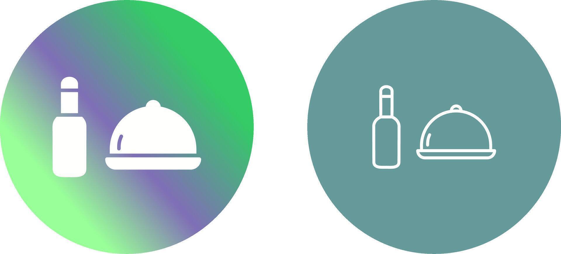 Food and Beer Icon Design vector