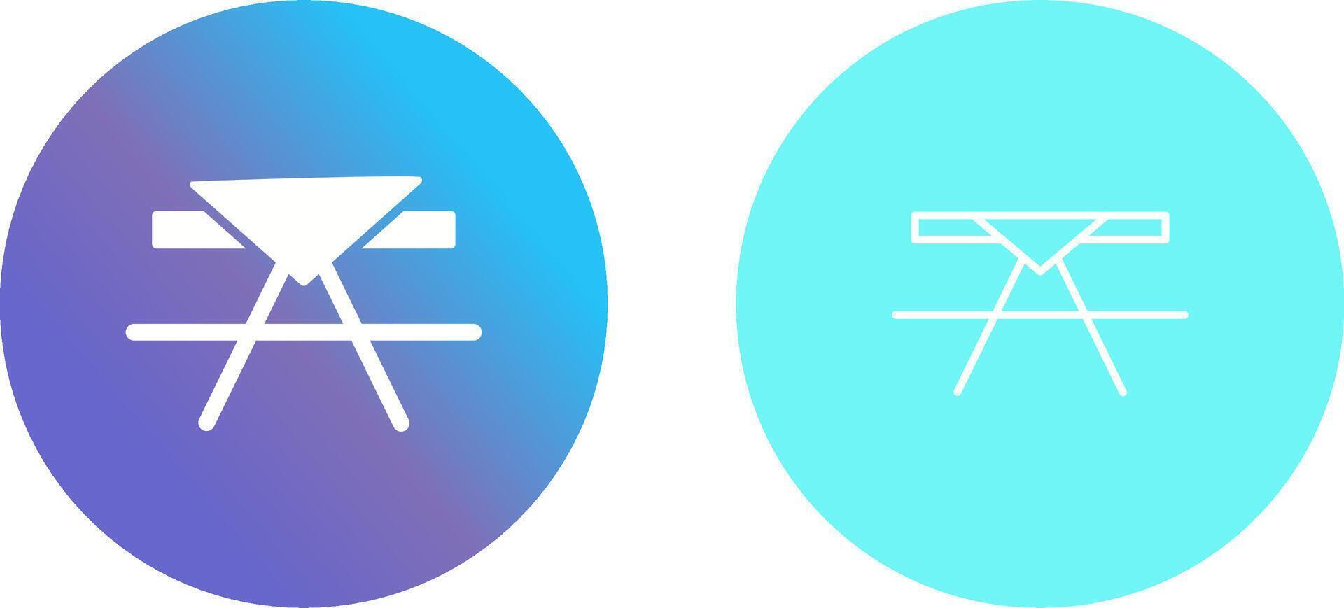Picnic Table Icon Design vector