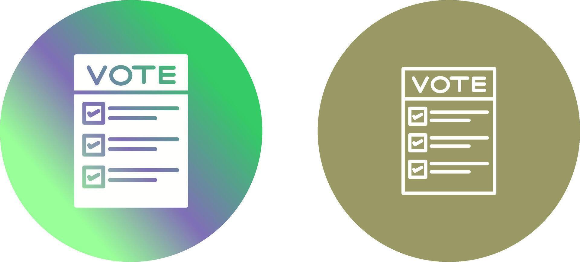 Ballot Paper Icon Design vector