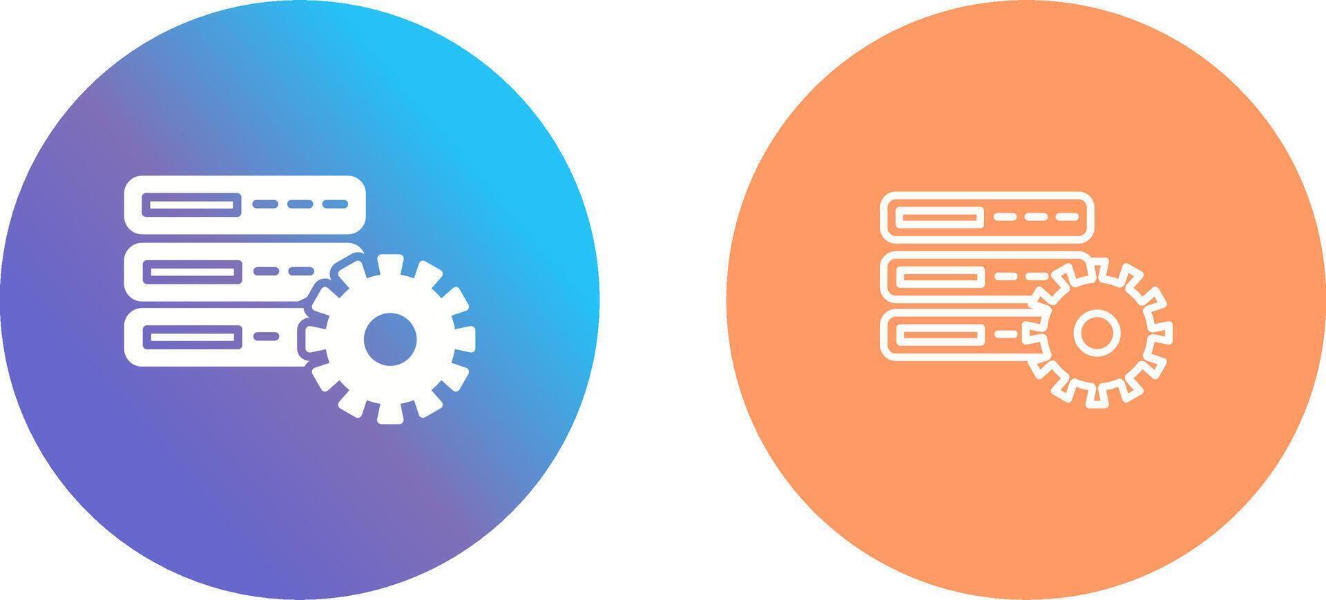 Database Setting Icon Design vector