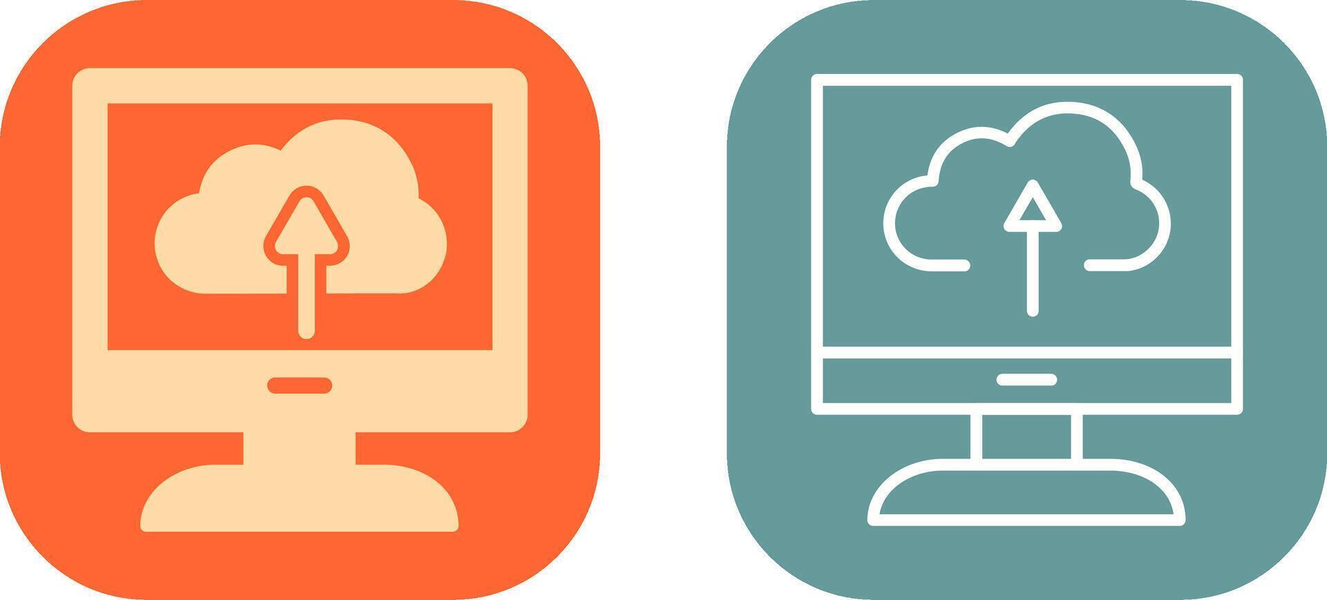 Cloud Backup Icon Design vector