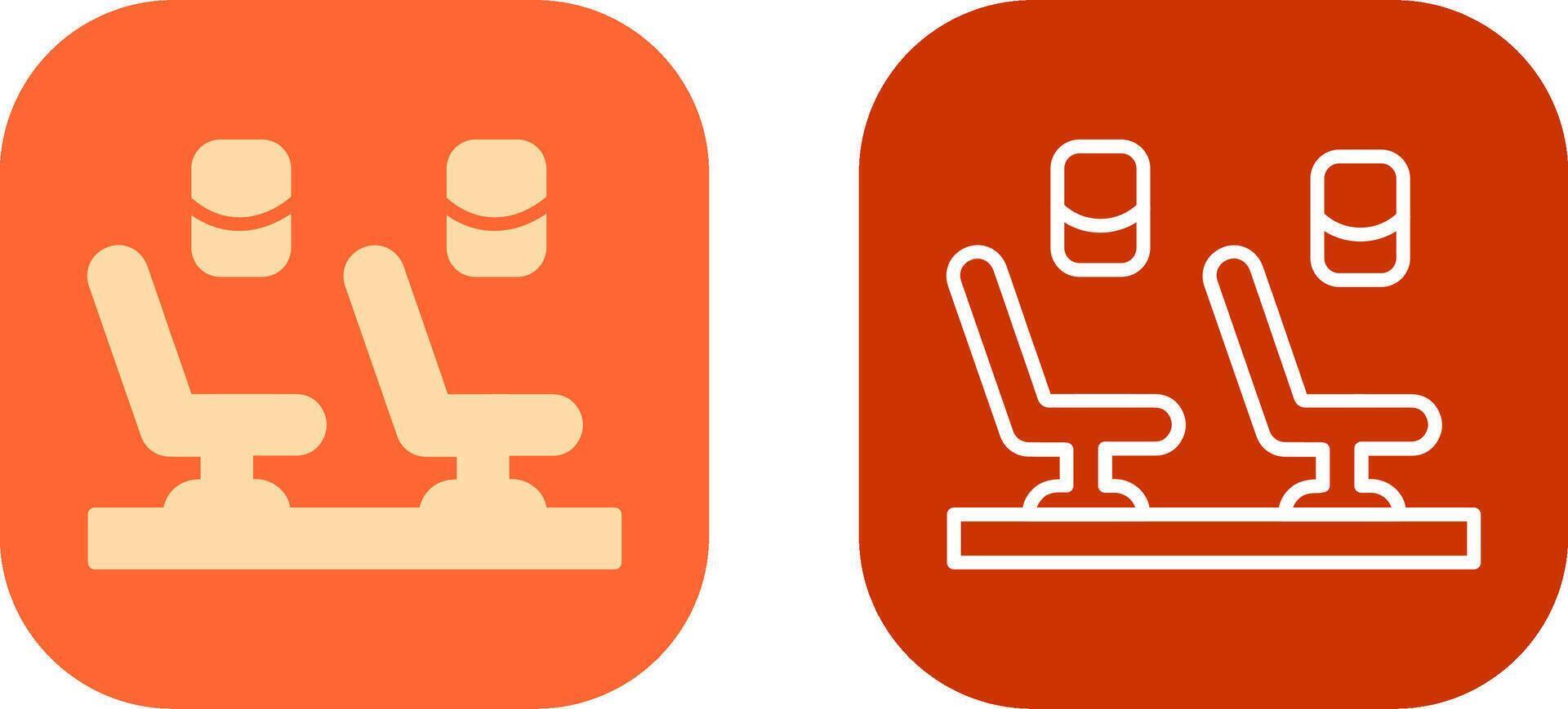 Seats In Plane Icon Design vector