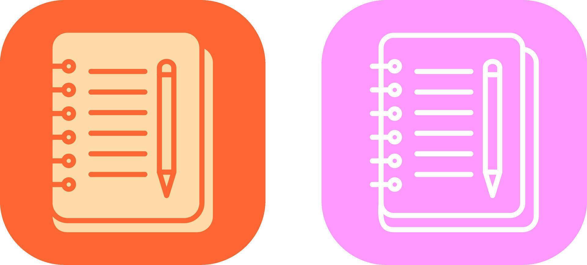 Notebook And Pen Icon Design vector