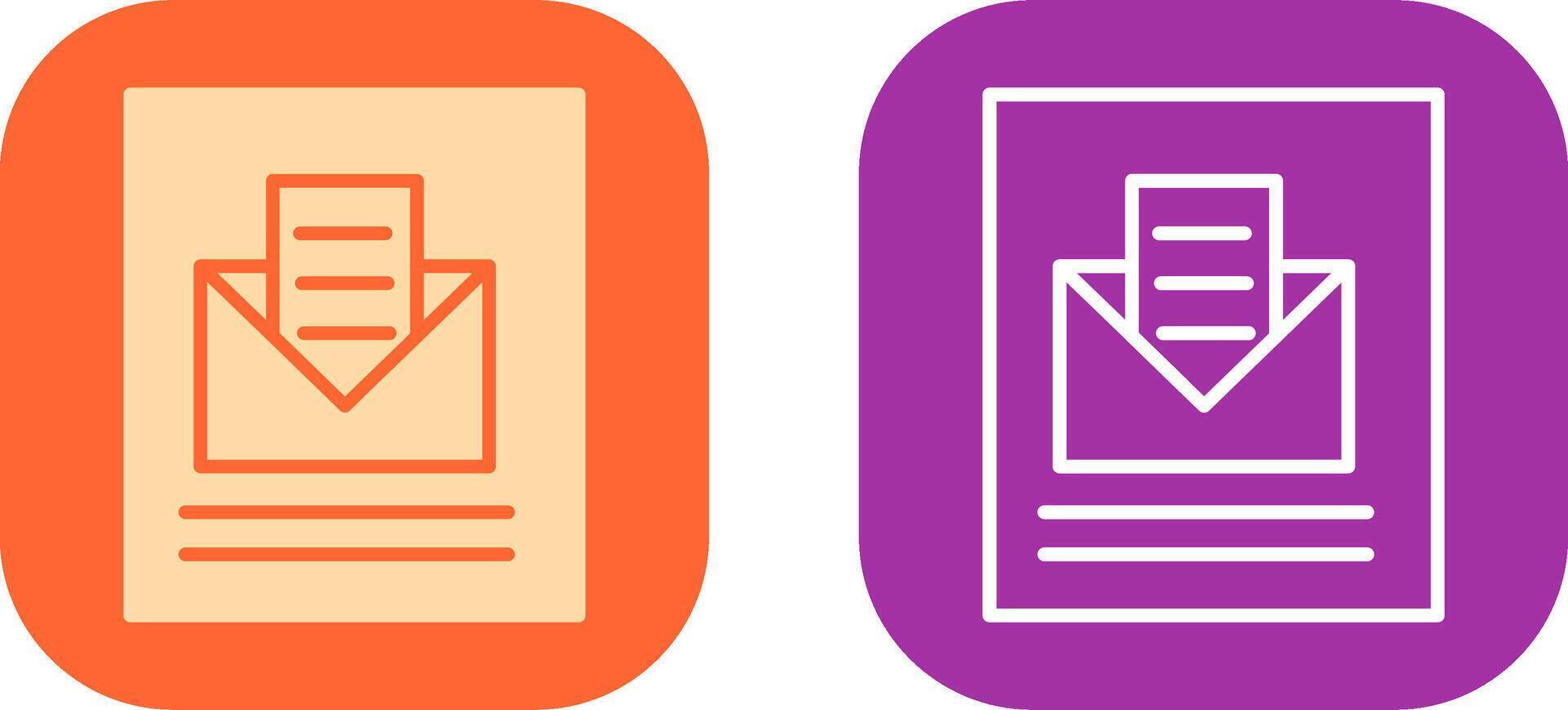 Mail Open Icon Design vector