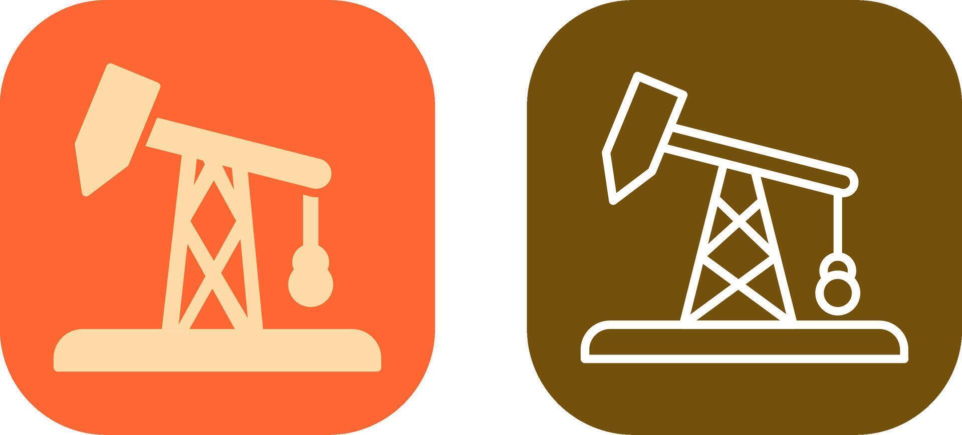 Pumpjack Icon Design vector