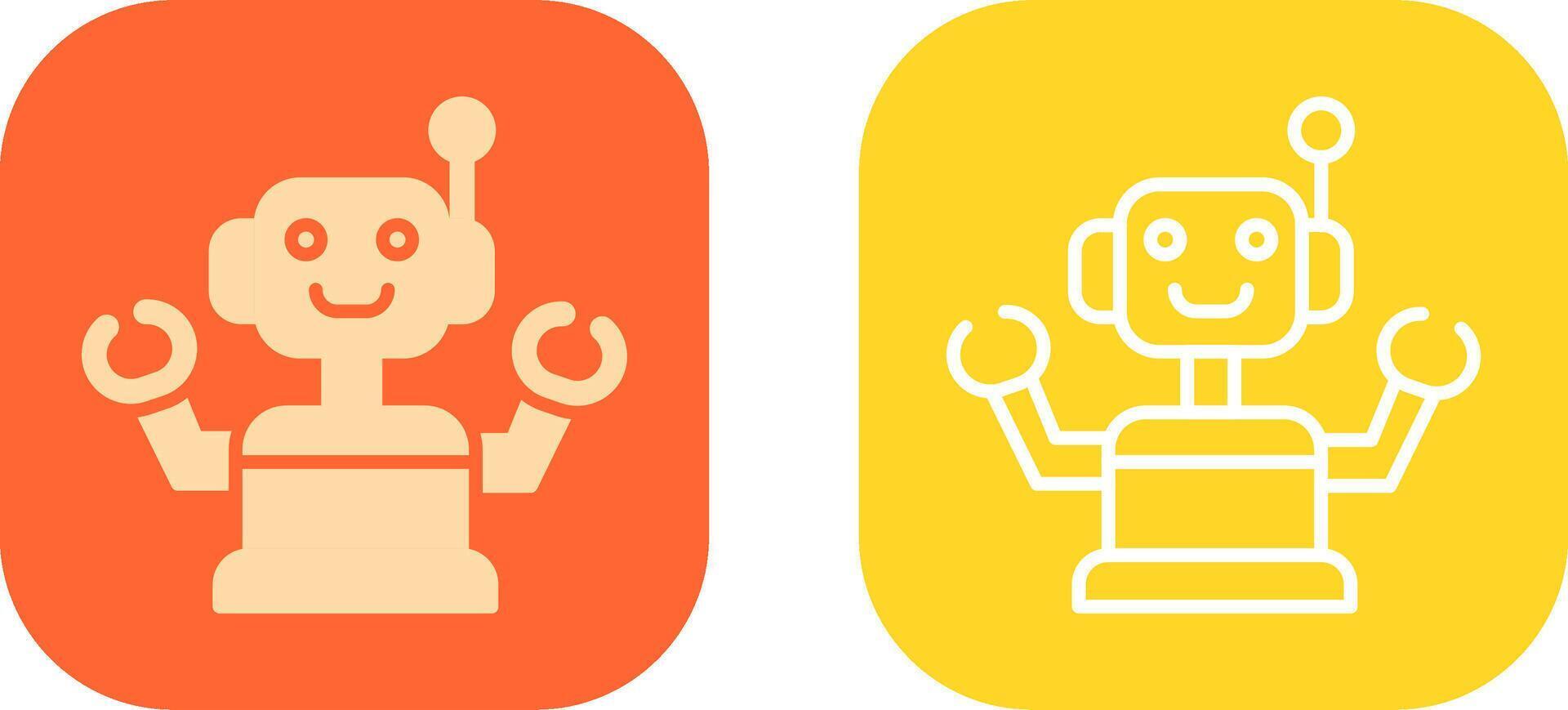 Industrial Robot III Icon Design vector