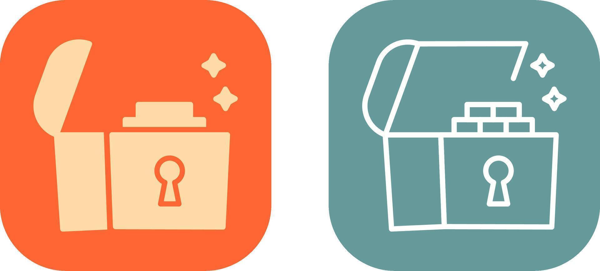 Open Treasure Box Icon Design vector