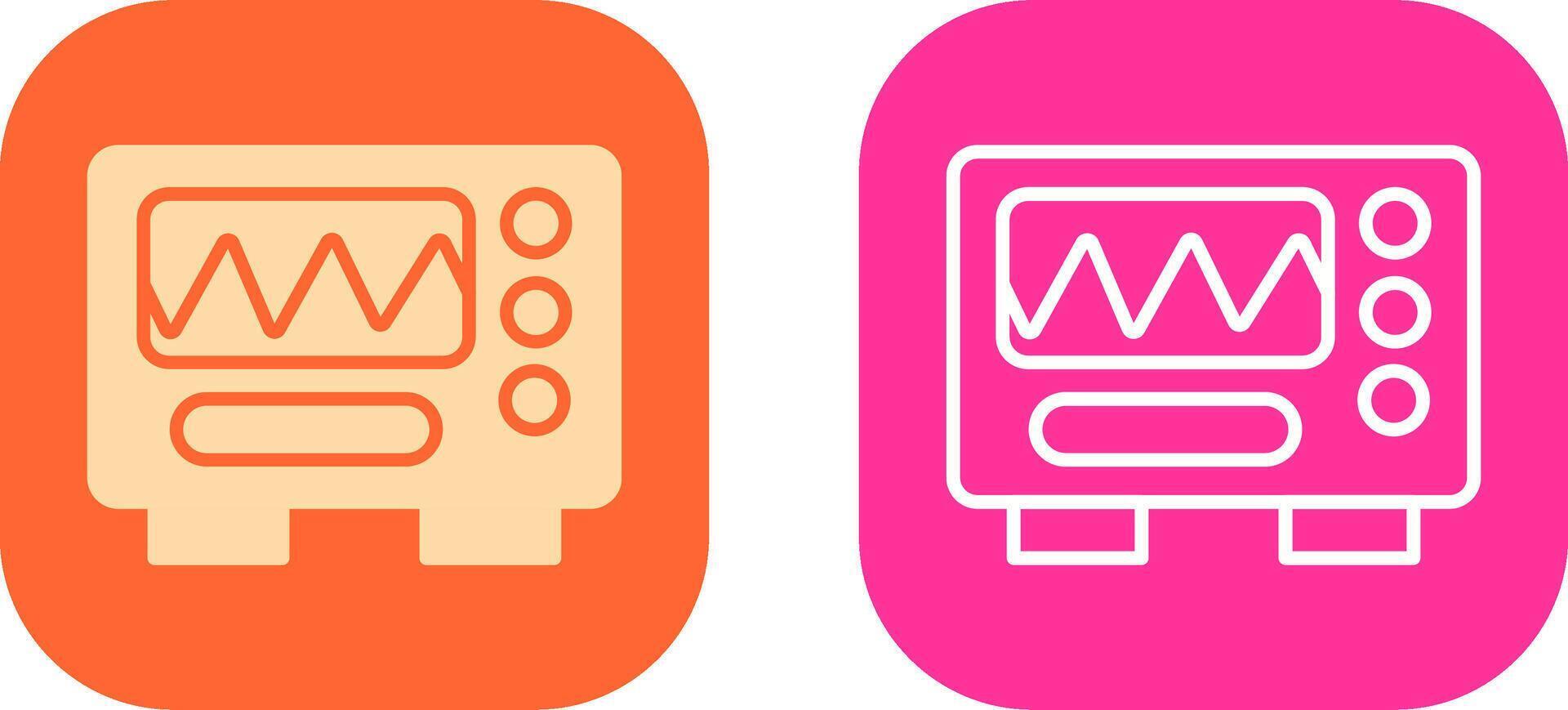 Oscilloscope Icon Design vector