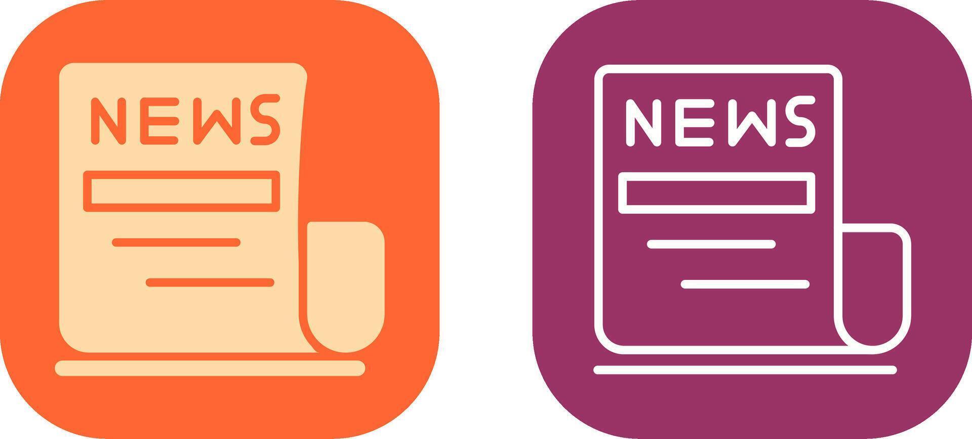 Newspaper Icon Design vector