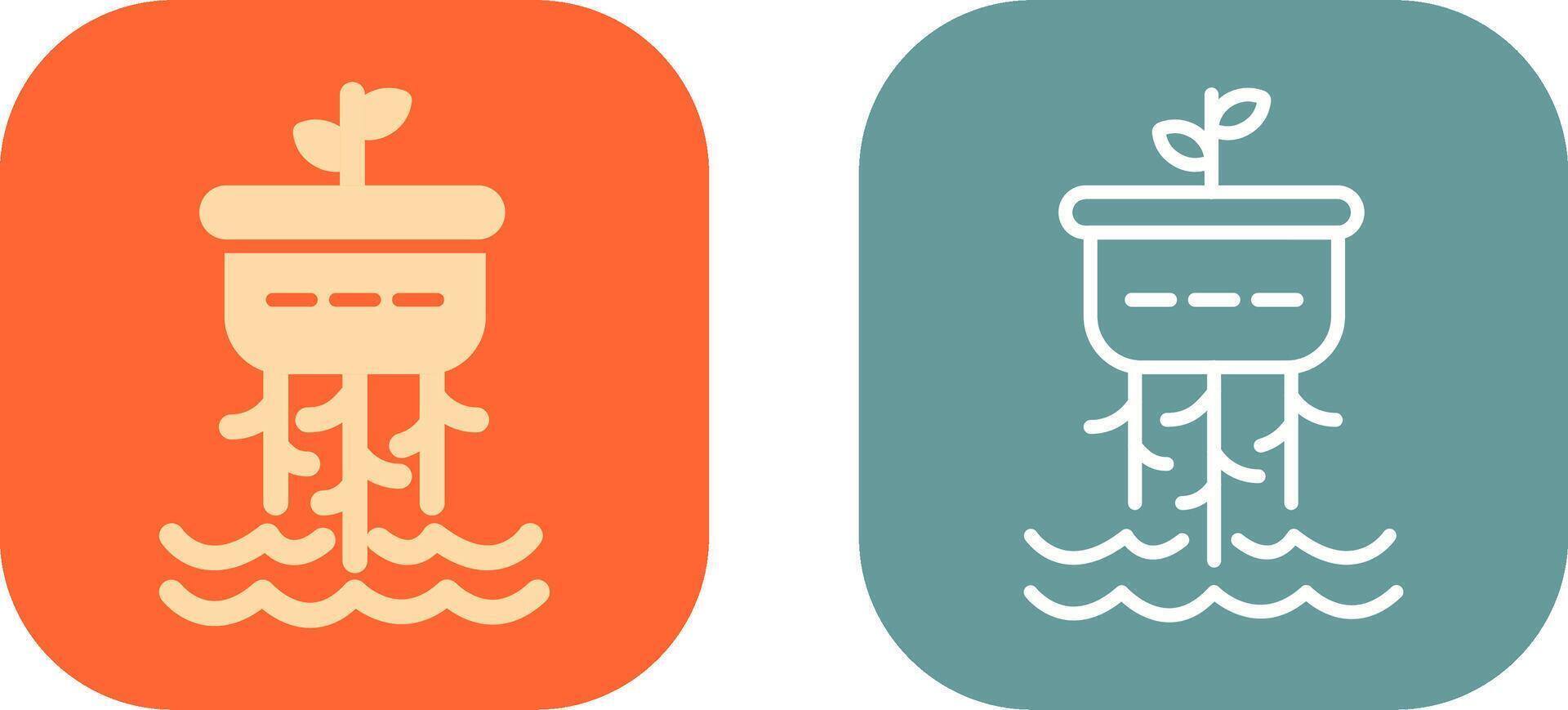 Hydroponic Icon Design vector