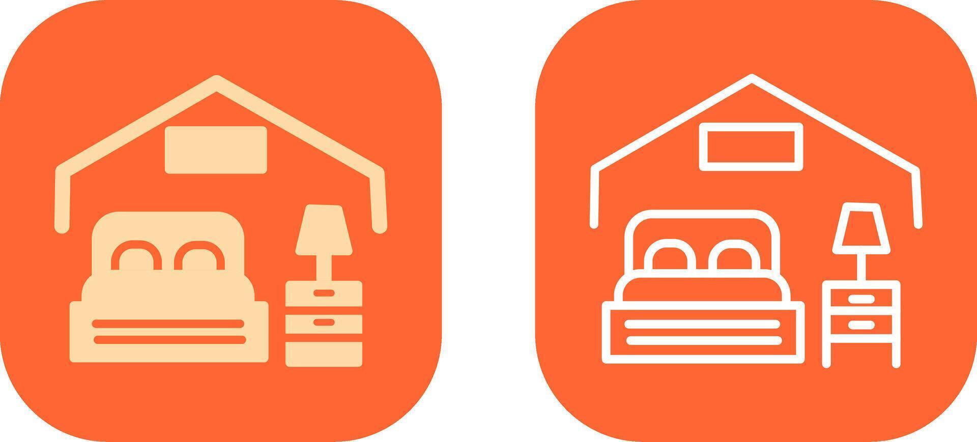 Bedroom Icon Design vector