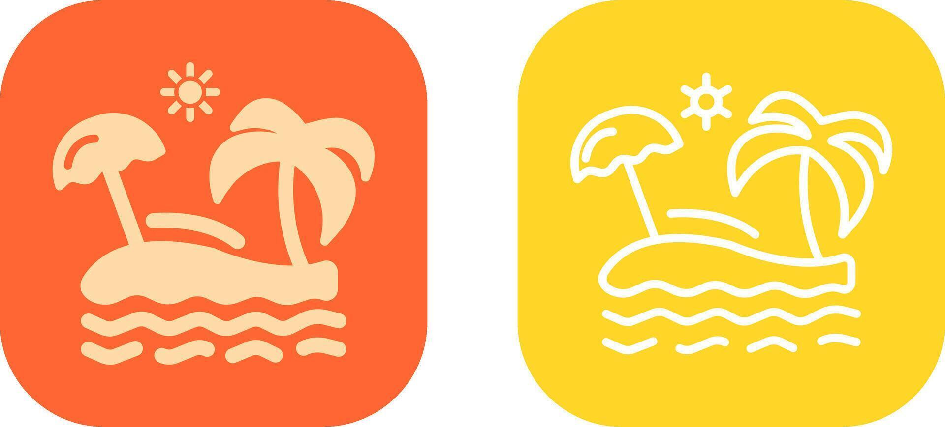 diseño de icono de playa vector