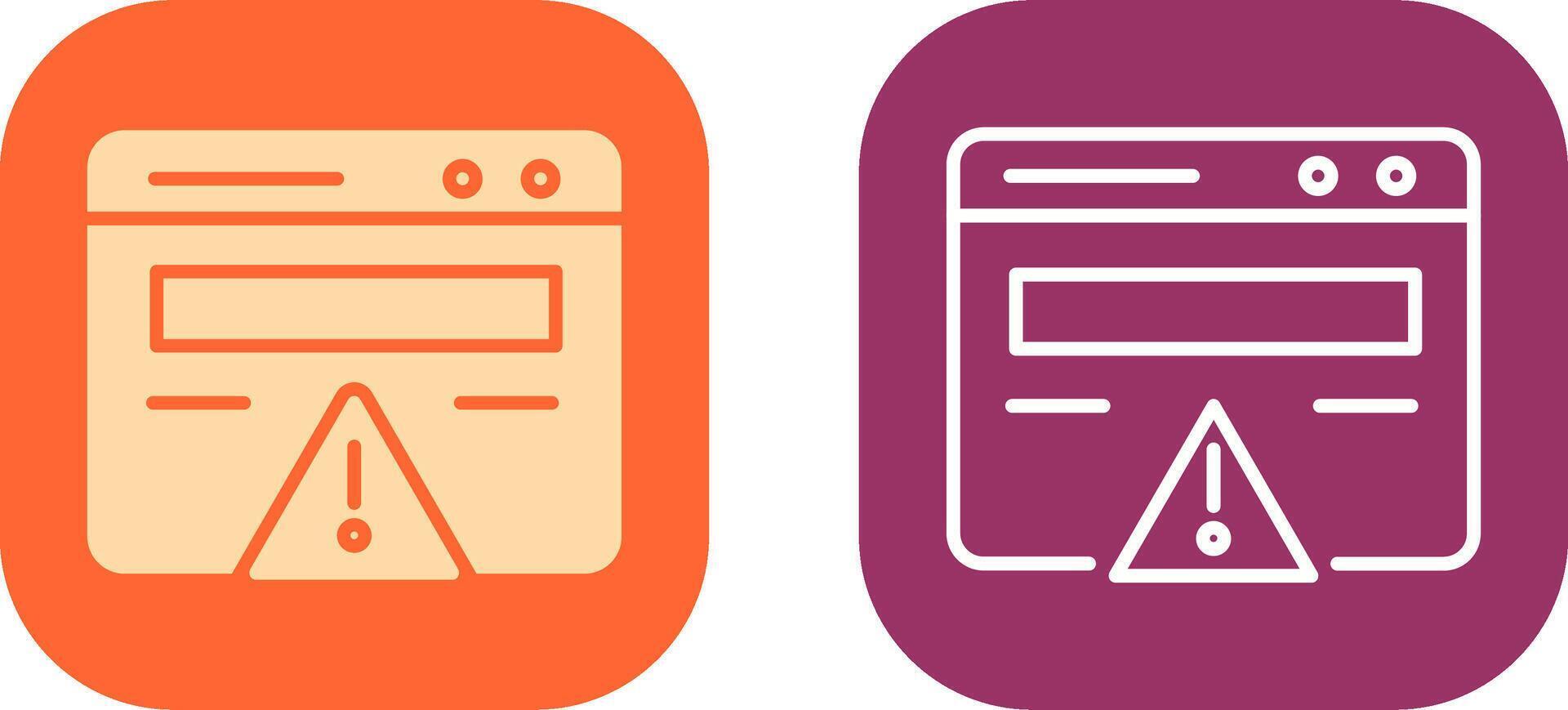 Web Error Icon Design vector