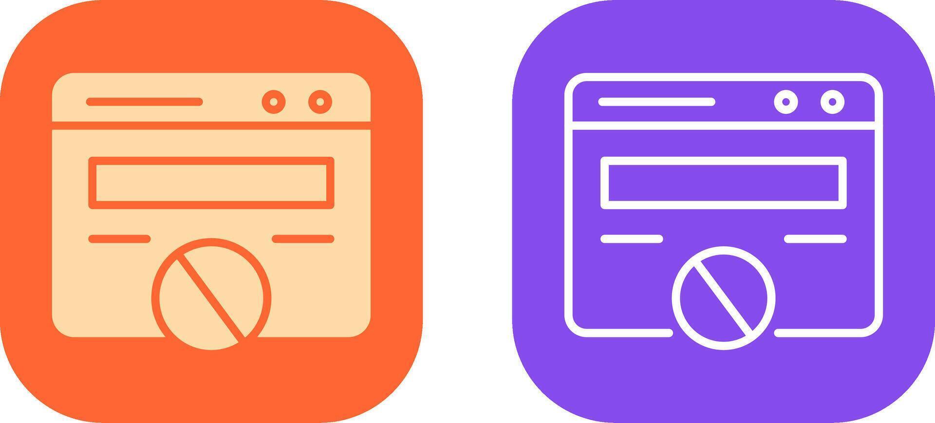 Block Website Icon Design vector