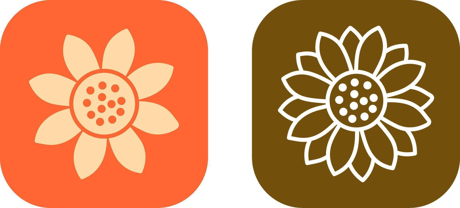 Sunflower Icon Design vector