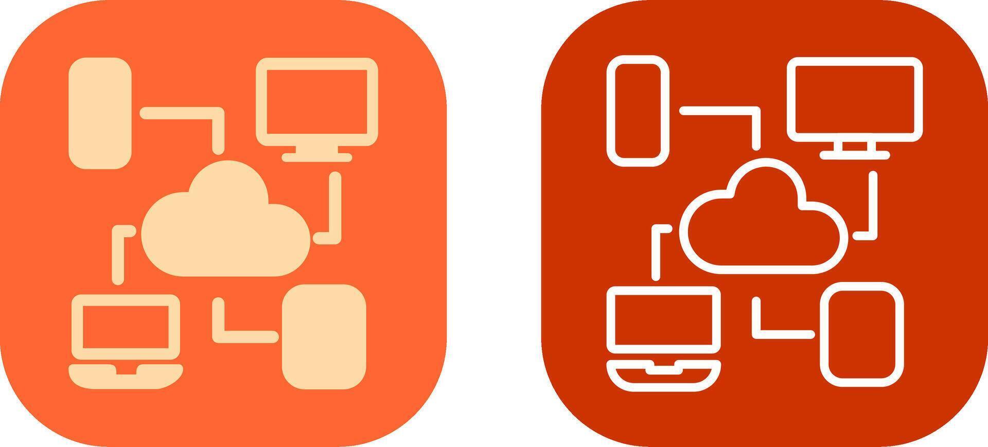 Cloud Computing Icon Design vector