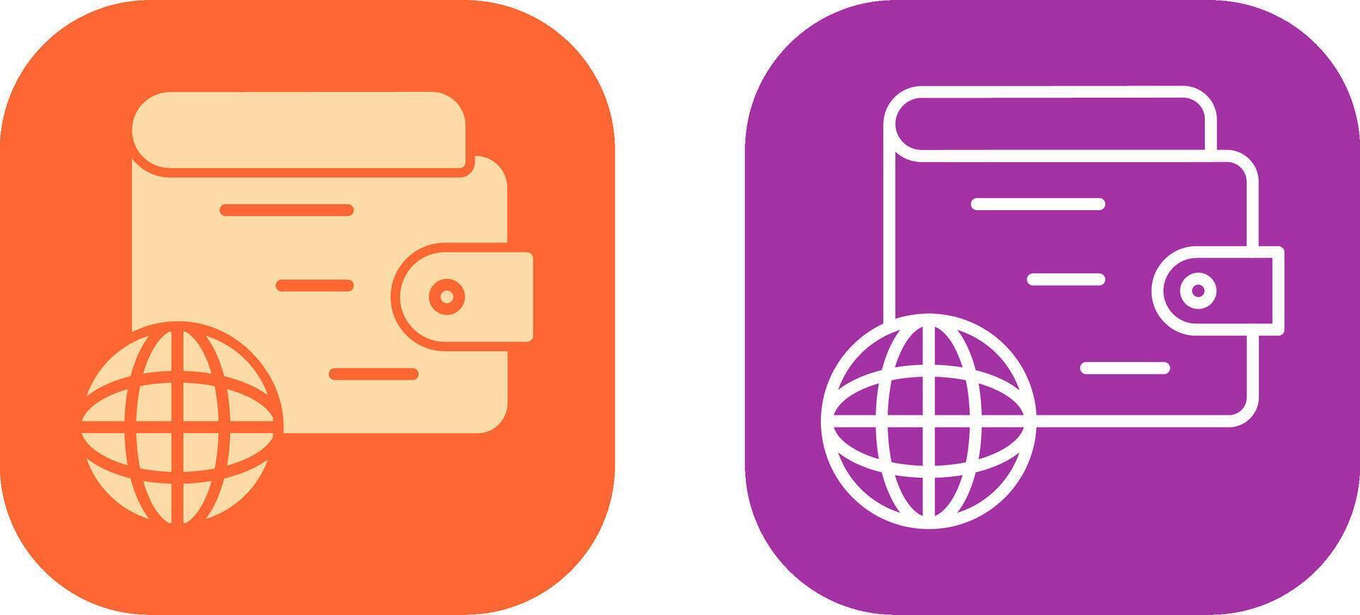 E wallet Icon Design vector