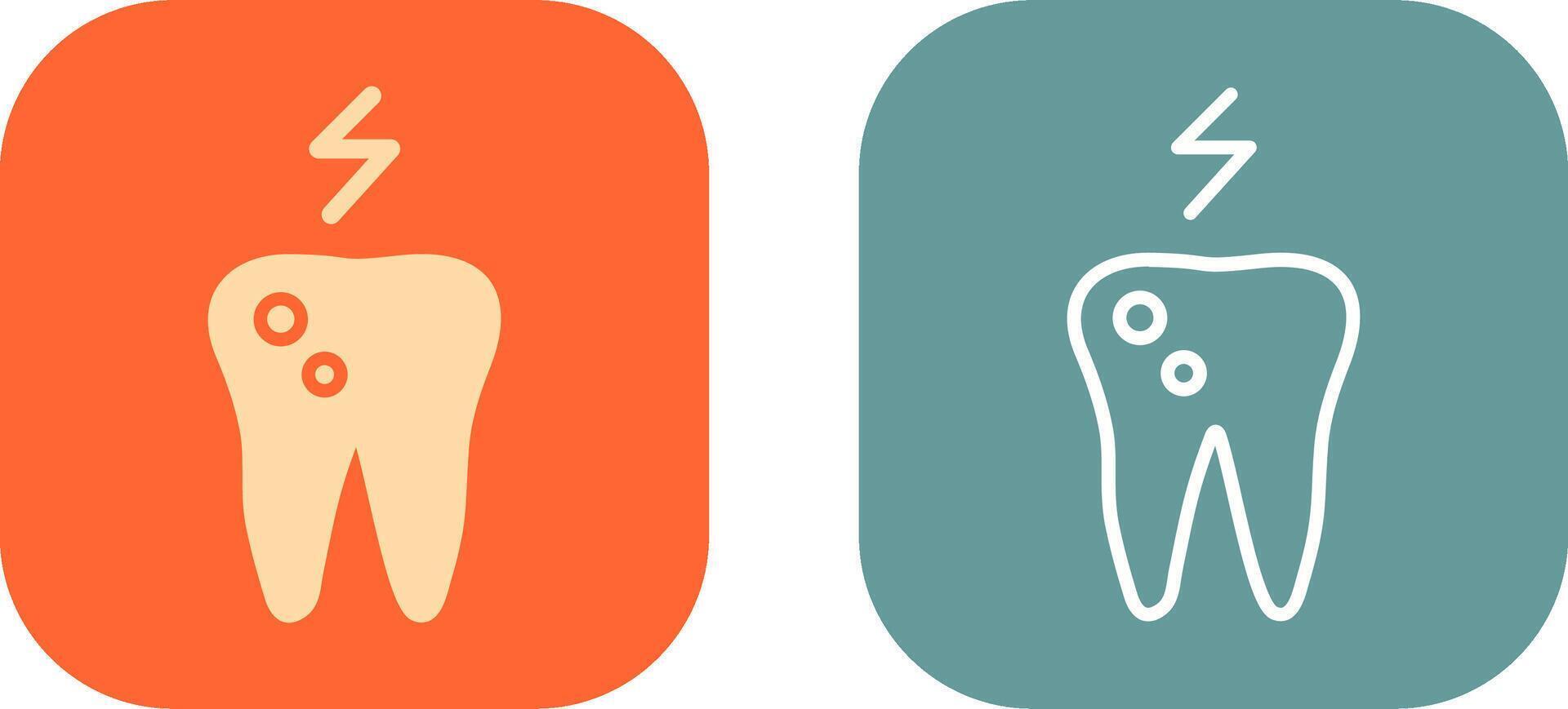 Toothache And Plaque Icon Design vector