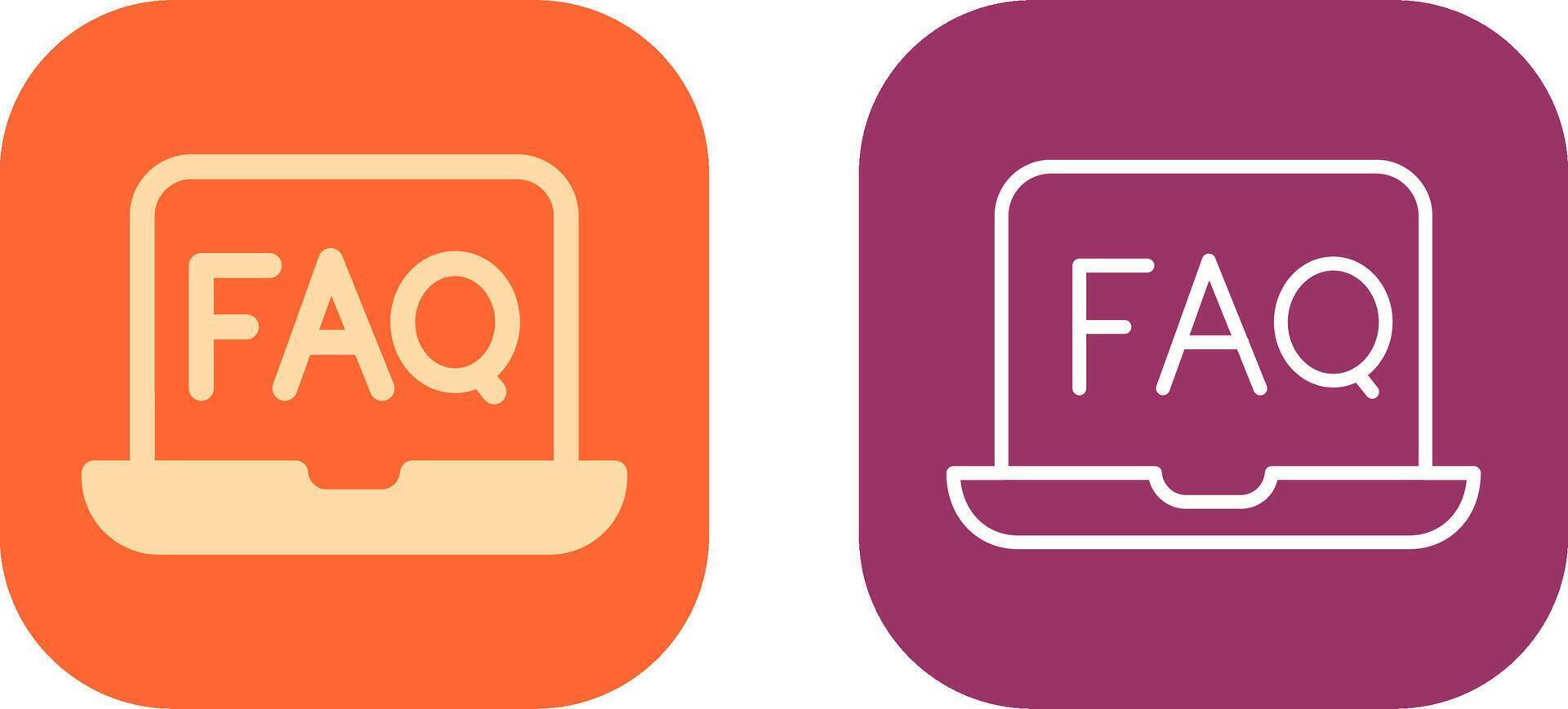 FAQ Icon Design vector