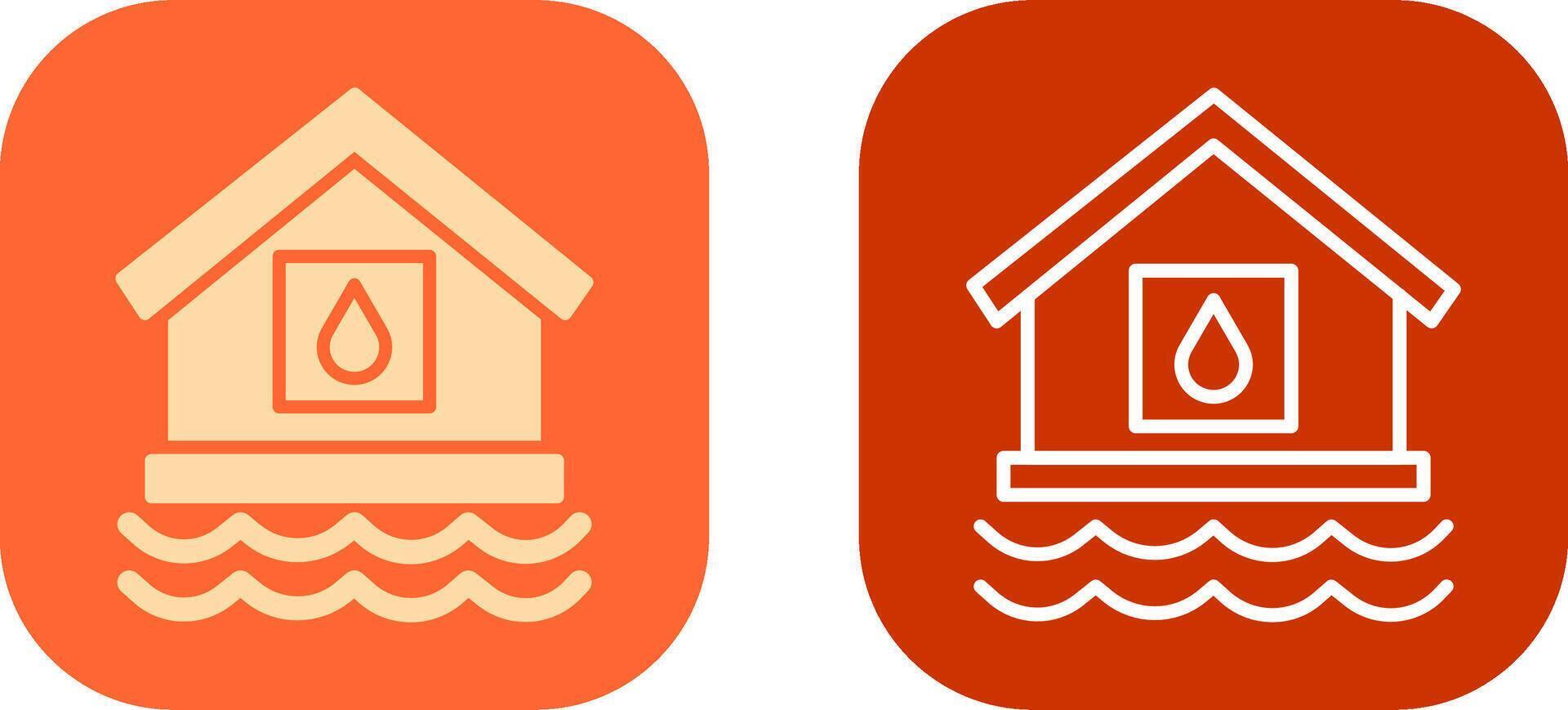 Water House Icon Design vector