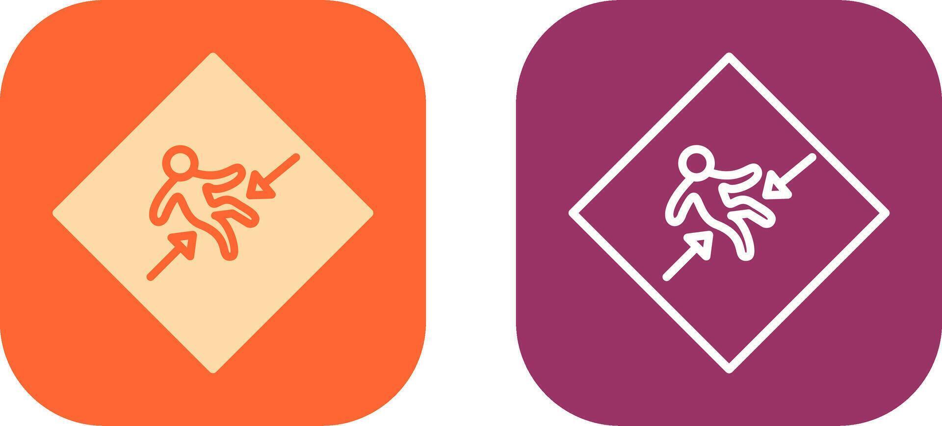 Crush Zone Icon Design vector