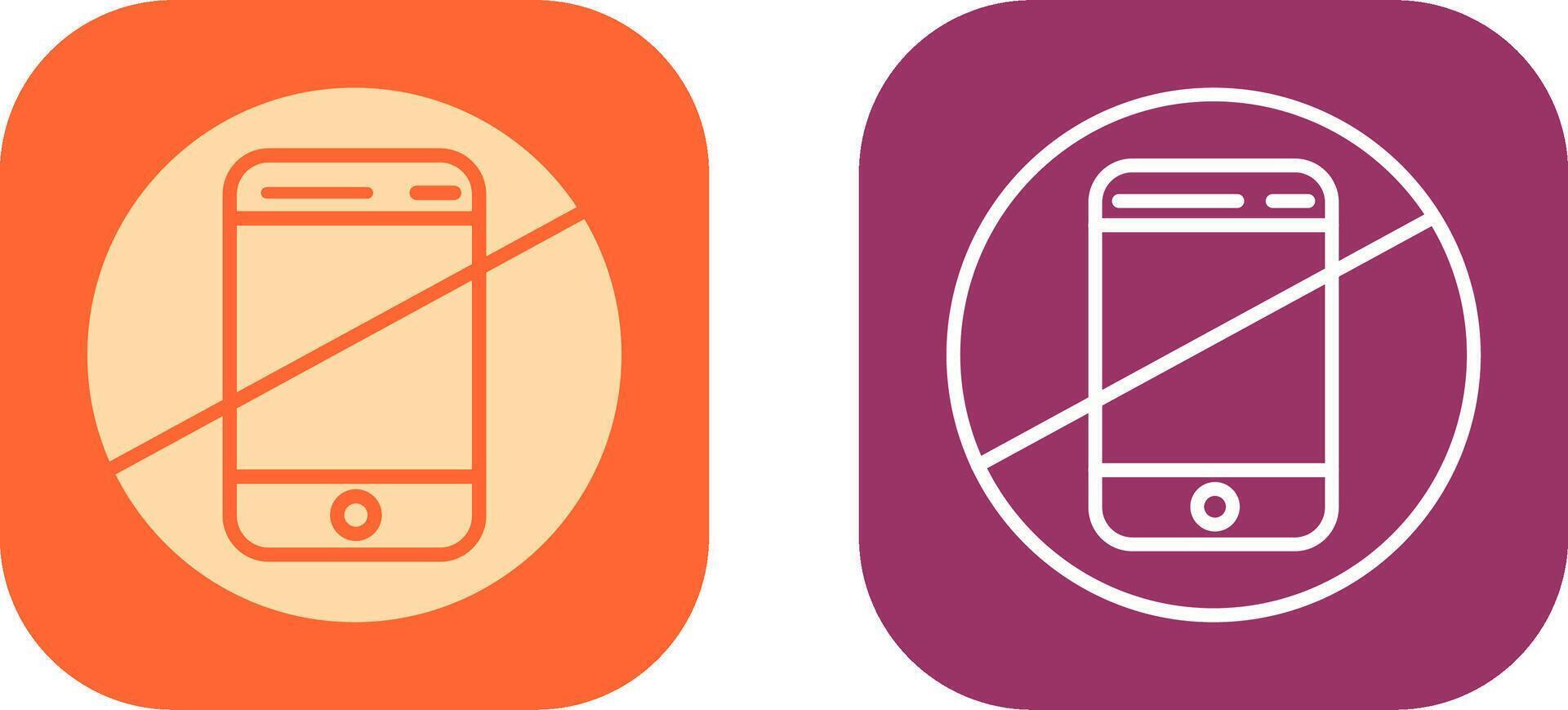 No Cell Phones Icon Design vector