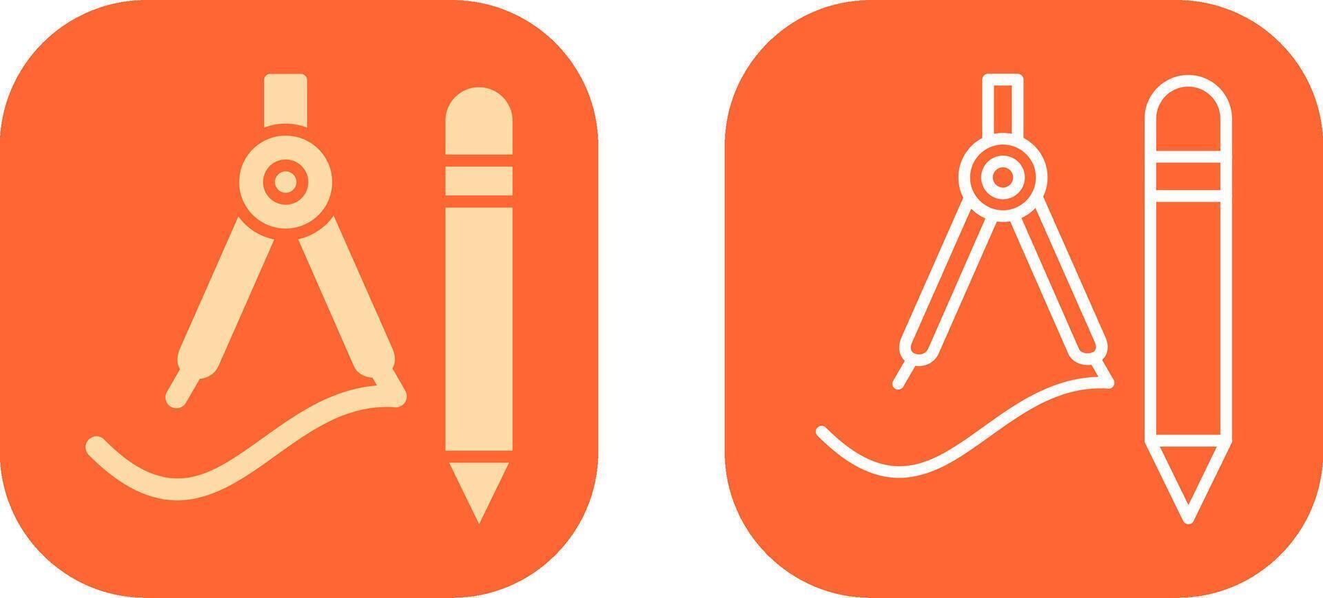 Drawing Tools Icon Design vector