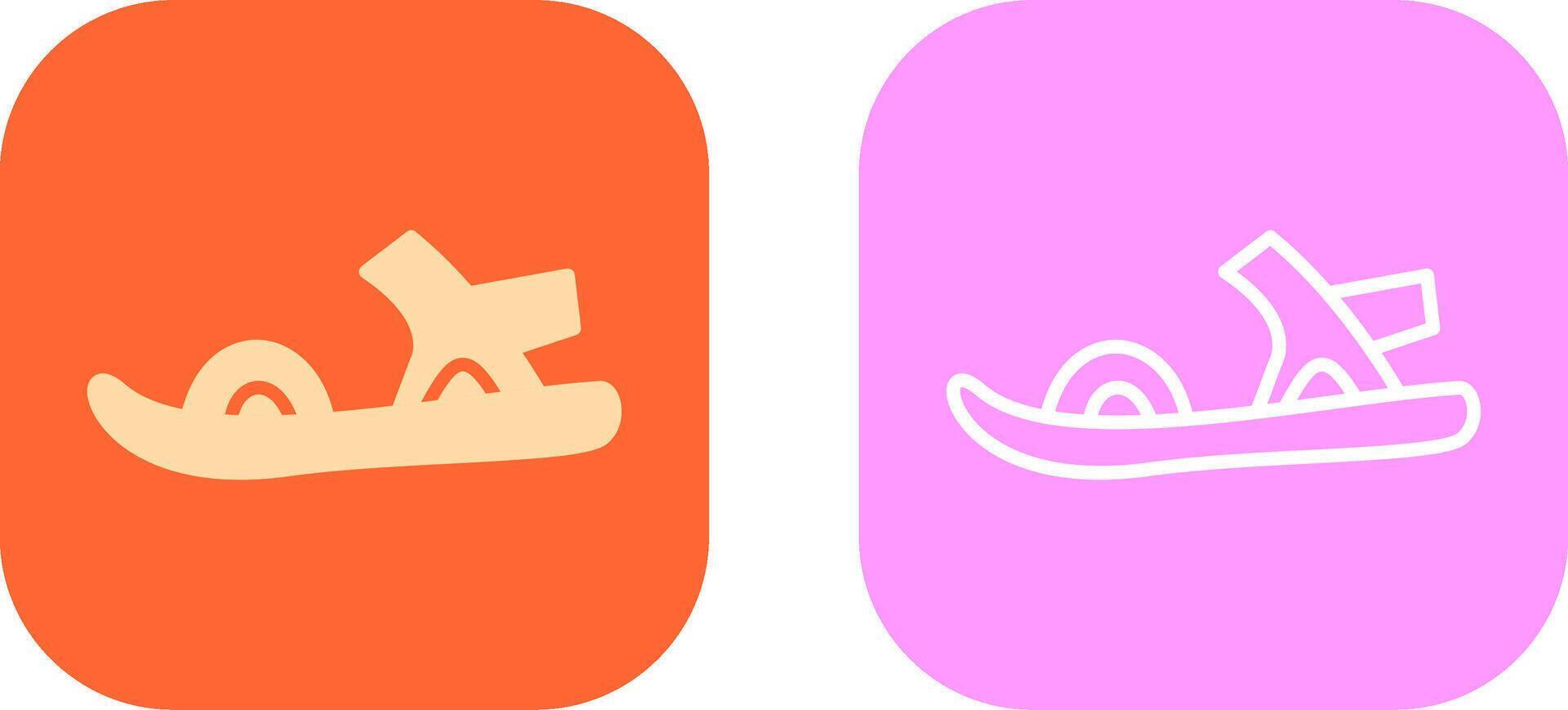 Stylish Sandals Icon Design vector