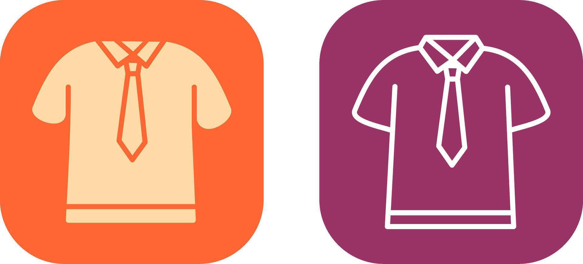 Shirt and Tie Icon Design vector