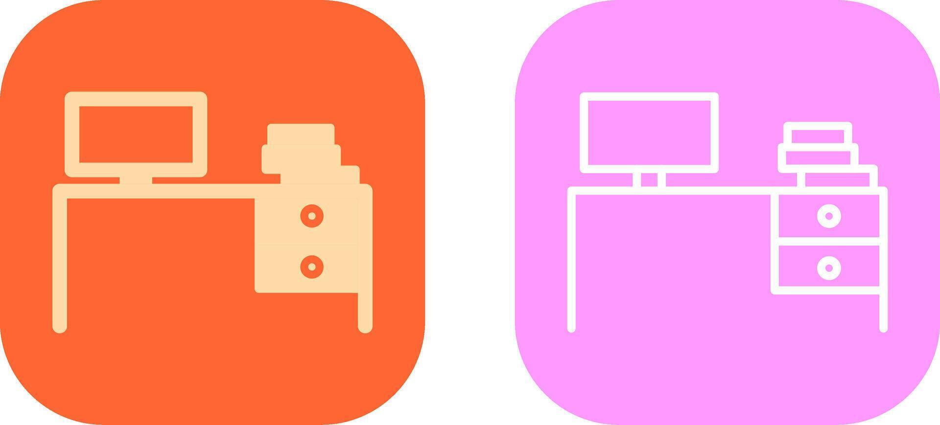 Study Desk II Icon Design vector