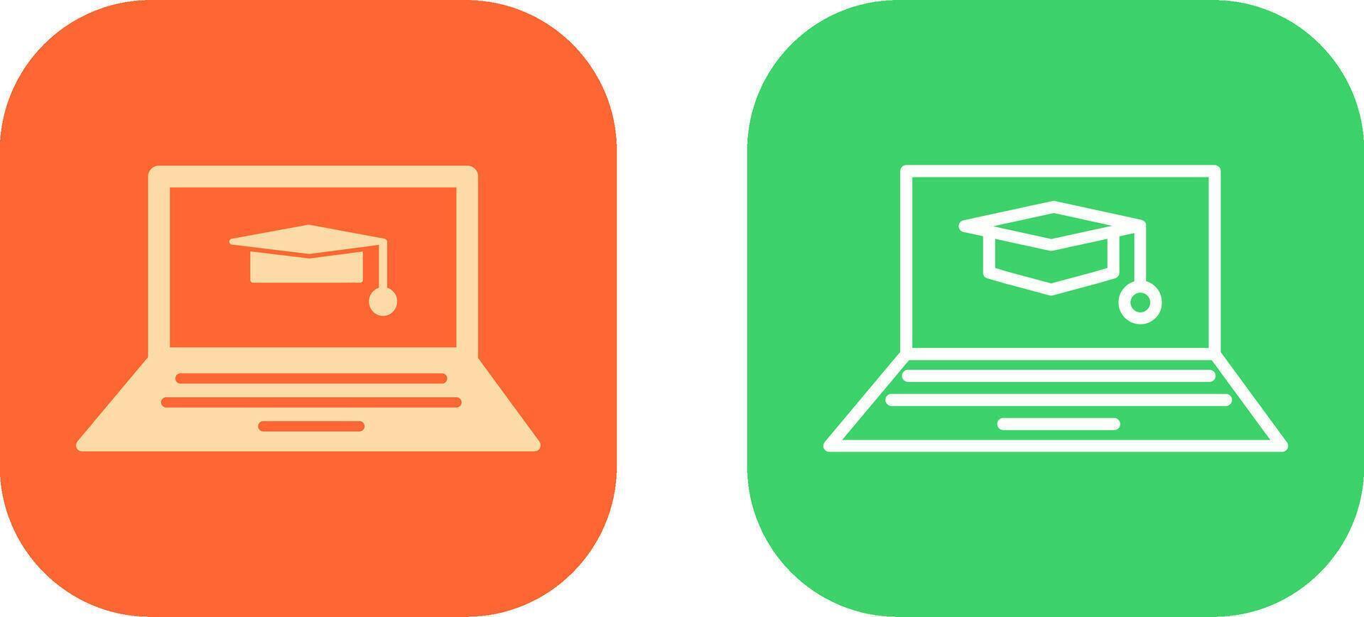 Online Degree Icon Design vector