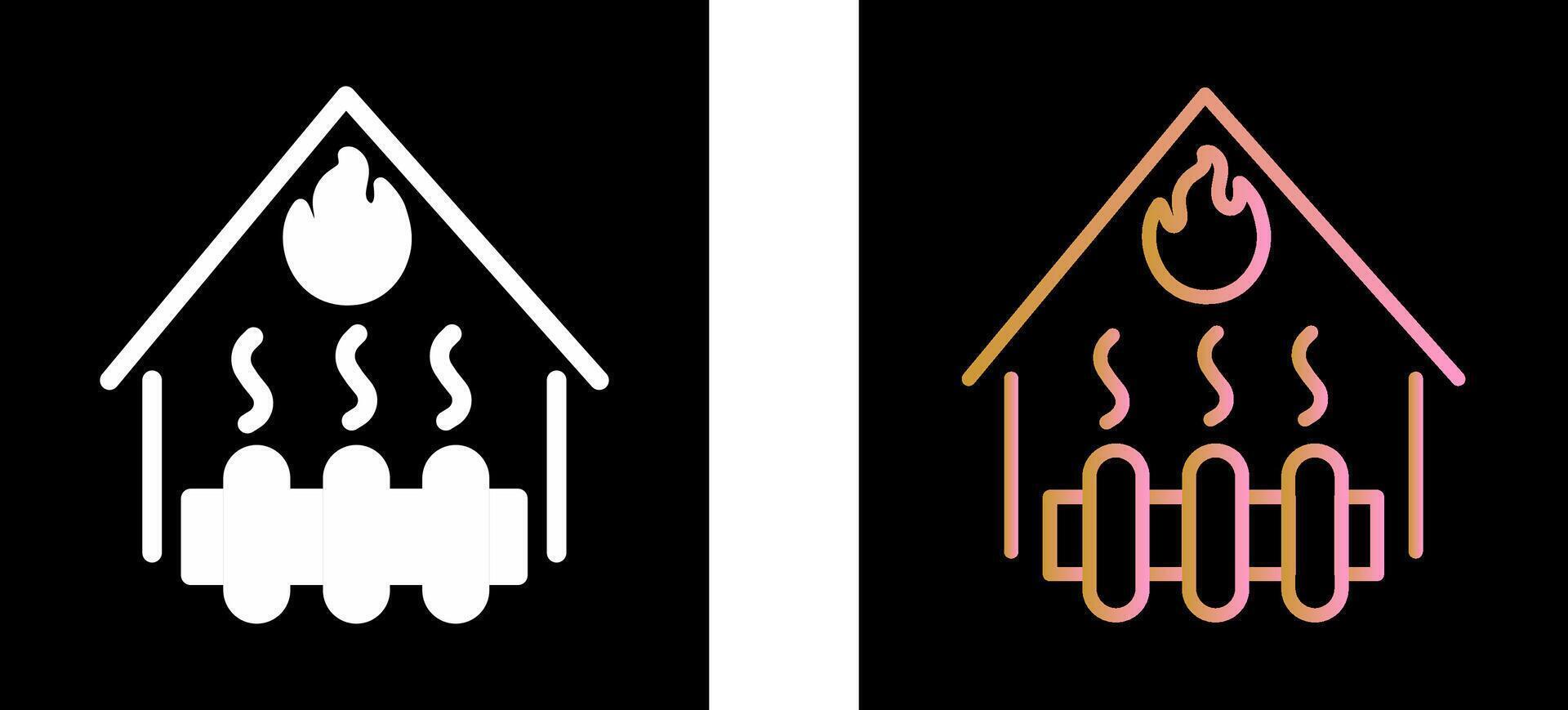 Heating System Icon Design vector