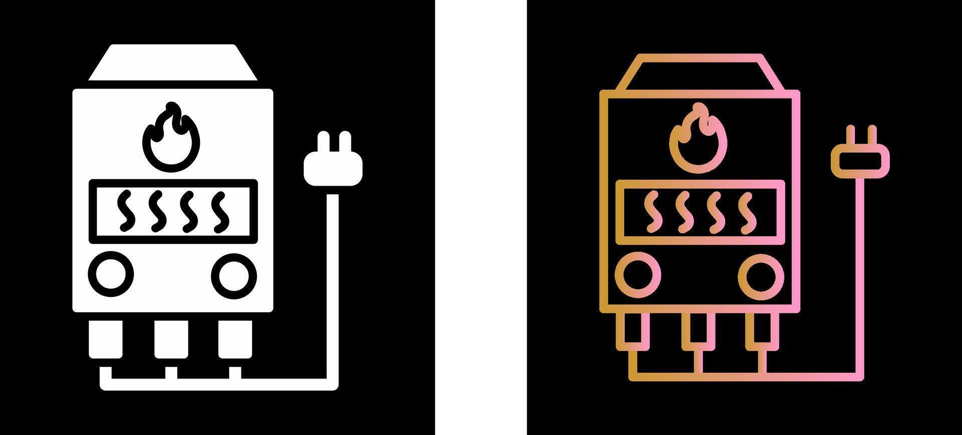 Electric Furnace Icon Design vector