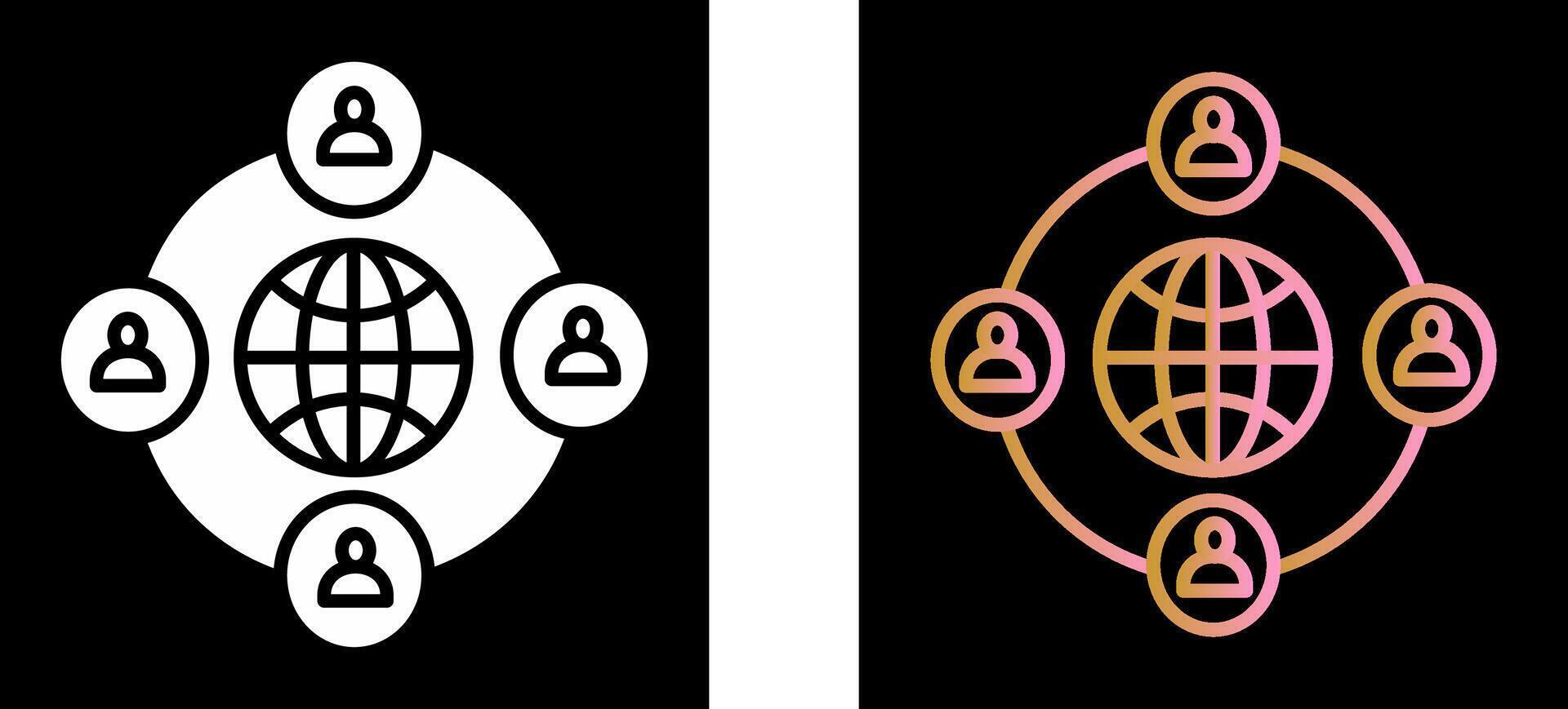 Company Network Icon Design vector