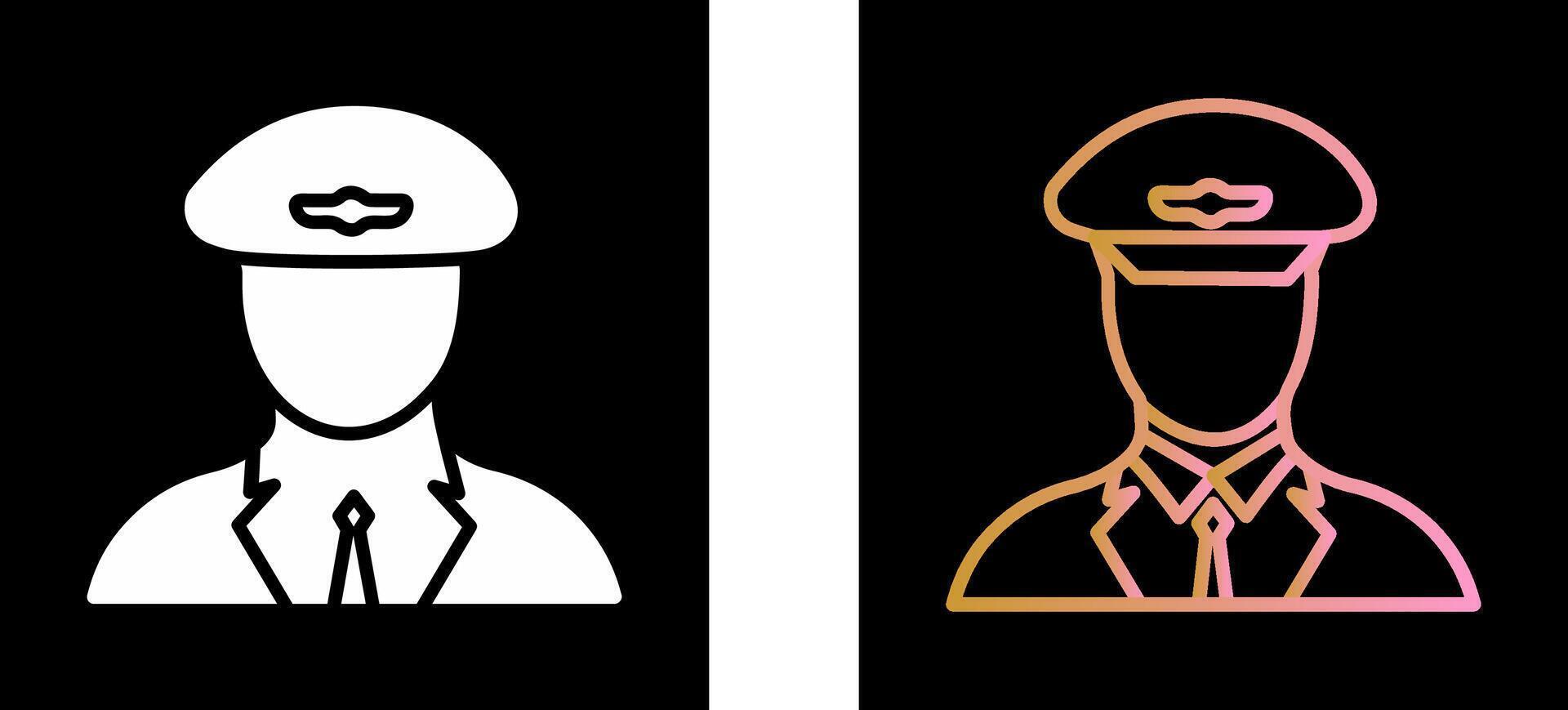 Flight Captain Icon Design vector