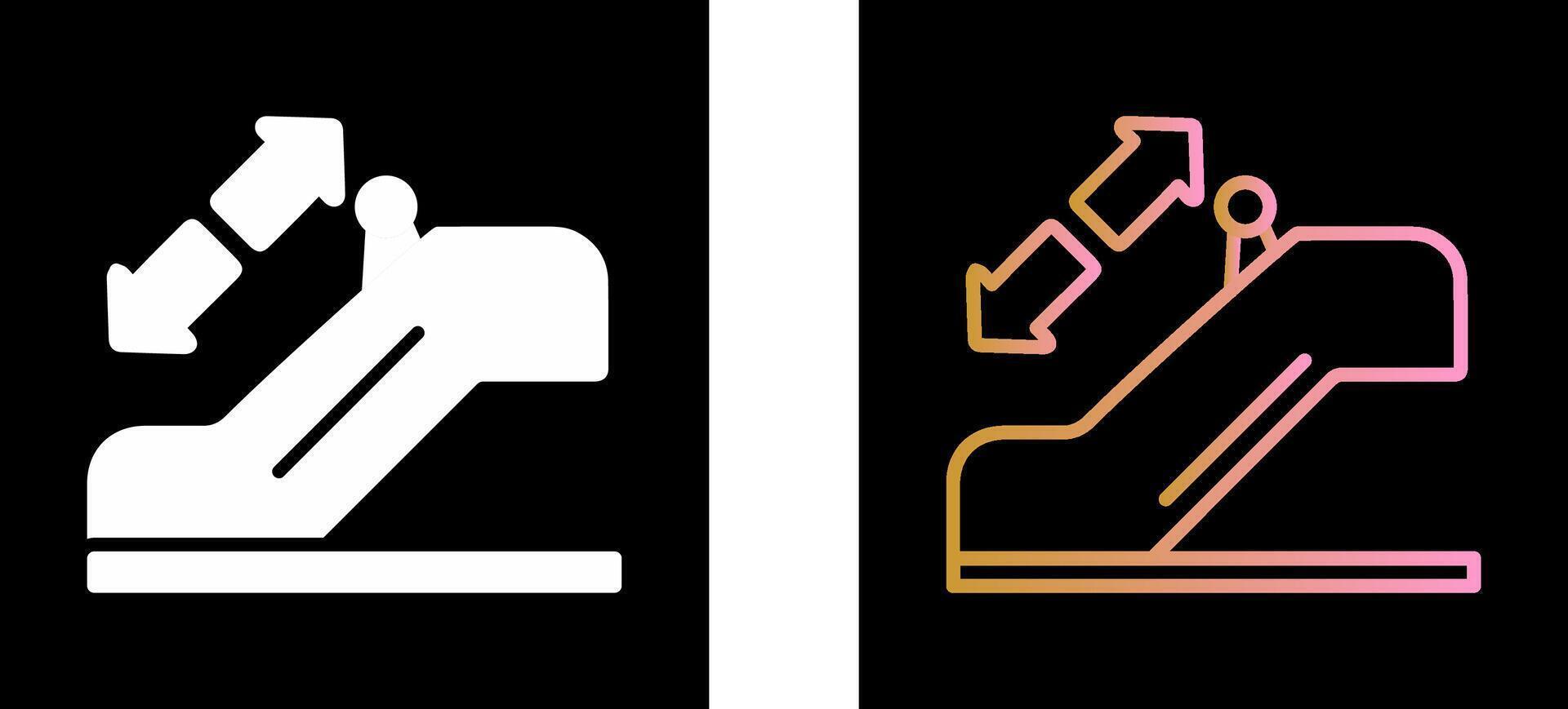 Horizontal Escalator Icon Design vector