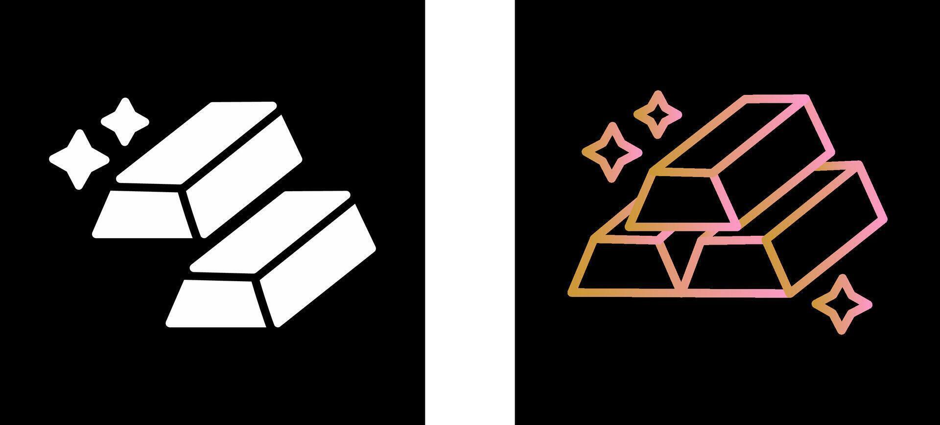 Gold Bars Icon Design vector