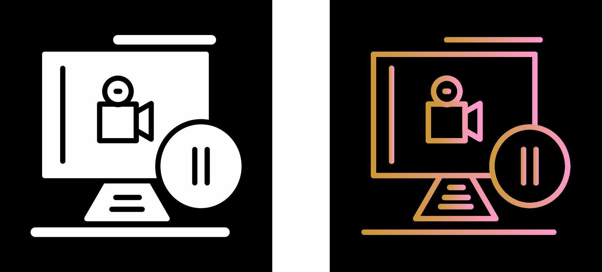 Pause Button Icon Design vector