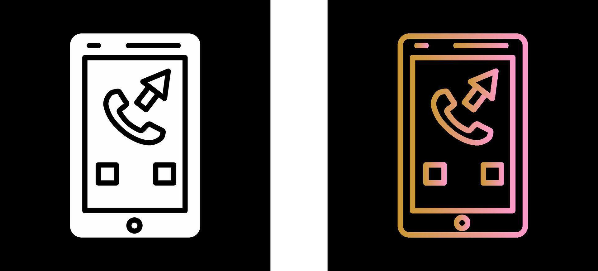 Outgoing Call Icon Design vector