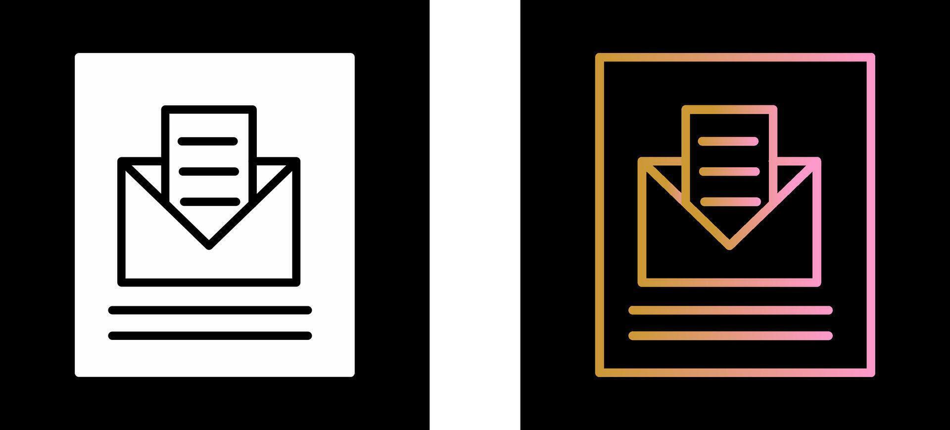 Mail Open Icon Design vector