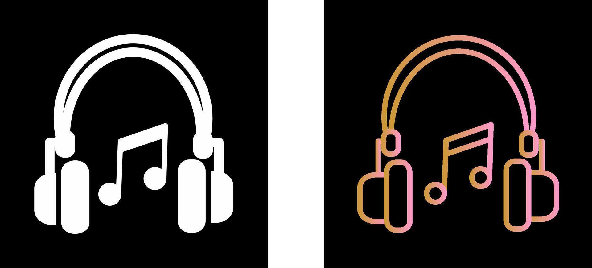 diseño de icono de auriculares vector